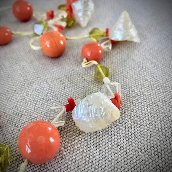 J. Crew Beads and Natural Shell Beachy Necklace - Picture 3 of 6